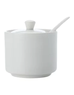 Best Sale 🧨 Maxwell & Williams Basics Straight Sugar With Spoon Gift Boxed White ⭐